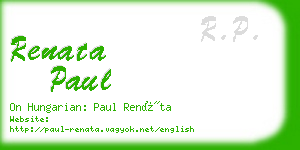 renata paul business card